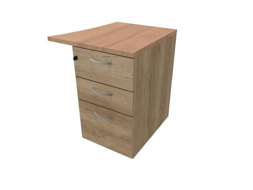 COMFORT 3D D/H PEDESTAL- R/HAND WAVE W500mm NEBRASKA OAK / HAVANA