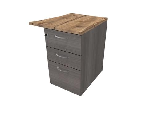 COMFORT 3D D/H PEDESTAL- R/HAND WAVE W500mm CEDAR / TIMBER
