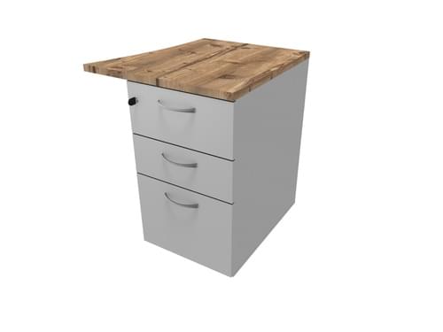 COMFORT 3D D/H PEDESTAL- R/HAND WAVE W500mm MRIS CLAIR / TIMBER