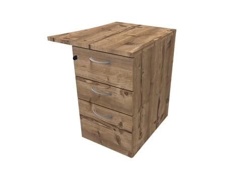 COMFORT 3D D/H PEDESTAL- R/HAND WAVE W500mm TIMBER