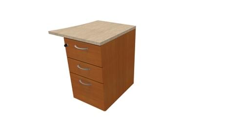 COMFORT 3D D/H PEDESTAL- R/HAND WAVE W500mm CHERRY/BLEACHED OAK