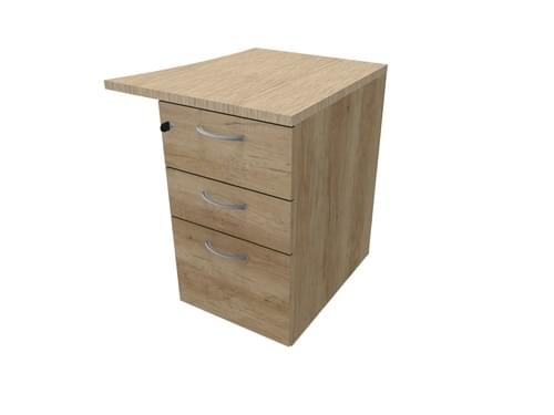 COMFORT 3D D/H PEDESTAL- R/HAND WAVE W500mm NEBRASKA OAK / BLEACHED OAK