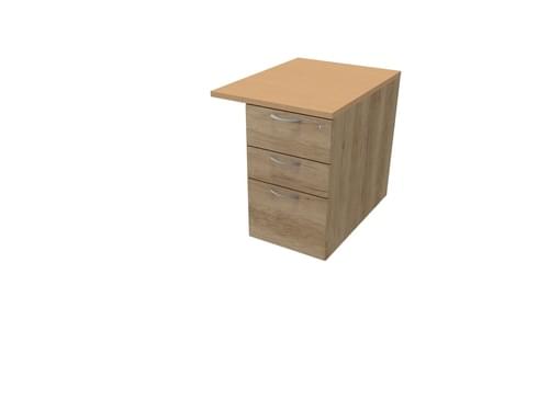 COMFORT 3D DESK HIGH PEDESTAL W600mm x D800 NEBRASKA OAK / BEECH