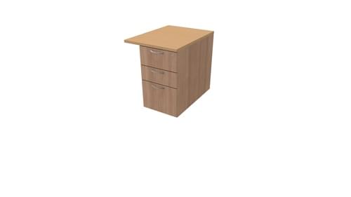 COMFORT 3D DESK HIGH PEDESTAL W600mm x D800 HAVANA / BEECH
