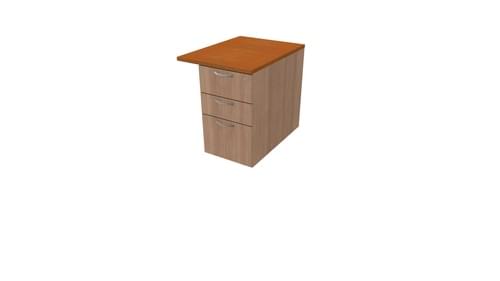 COMFORT 3D DESK HIGH PEDESTAL W600mm x D800 HAVANA / CHERRY
