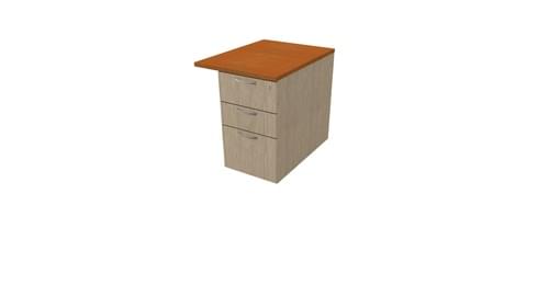 COMFORT 3D DESK HIGH PEDESTAL W600mm x D800 BLEACHED OAK / CHERR