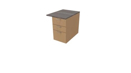 COMFORT 3D DESK HIGH PEDESTAL W600mm x D800 BEECH / CEDAR