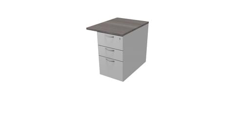 COMFORT 3D DESK HIGH PEDESTAL W600mm x D800 LIGHT GREY / CEDAR