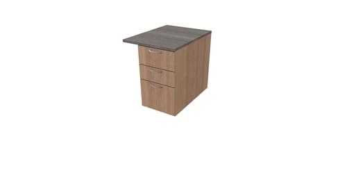 COMFORT 3D DESK HIGH PEDESTAL W600mm x D800 HAVANA / CEDAR