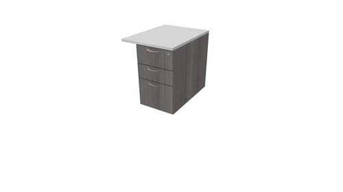COMFORT 3D DESK HIGH PEDESTAL W600mm x D800 CEDAR / LIGHT GREY