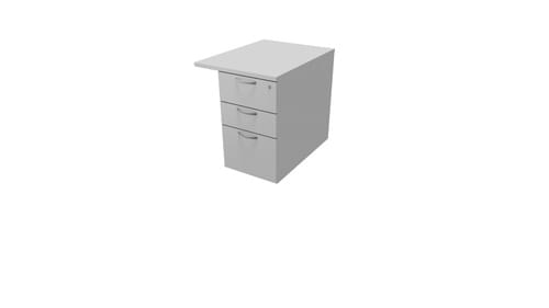COMFORT 3D DESK HIGH PEDESTAL W600mm x D800 LIGHT GREY/LIGHT GR.