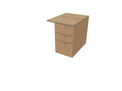 COMFORT 3D DESK HIGH PEDESTAL W600mm x D800 BEECH / NEBRASKA OAK
