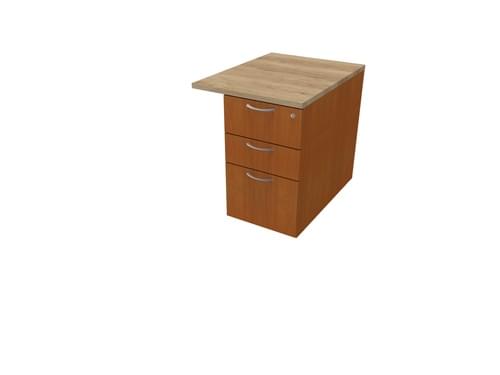 COMFORT 3D DESK HIGH PEDESTAL W600mm x D800 CHERRY / NEBRASKA OAK