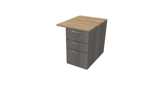 COMFORT 3D DESK HIGH PEDESTAL W600mm x D800 CEDAR / NEBRASKA OAK