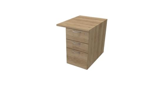 COMFORT 3D DESK HIGH PEDESTAL W600mm x D800 NEBRASKA OAK