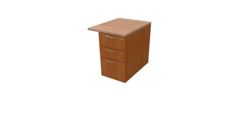COMFORT 3D DESK HIGH PEDESTAL W600mm x D800 CHERRY / HAVANA