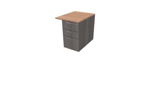 COMFORT 3D DESK HIGH PEDESTAL W600mm x D800 CEDAR / HAVANA