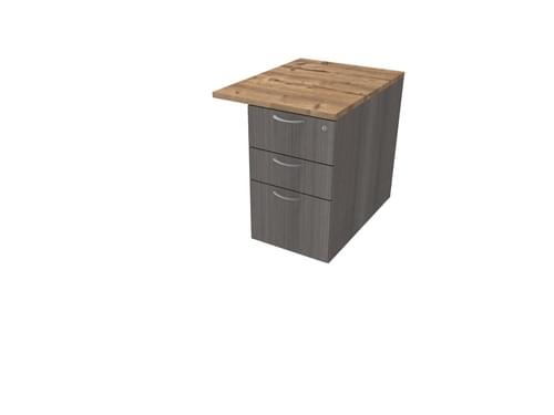 COMFORT 3D DESK HIGH PEDESTAL W600mm x D800 CEDAR / TIMBER