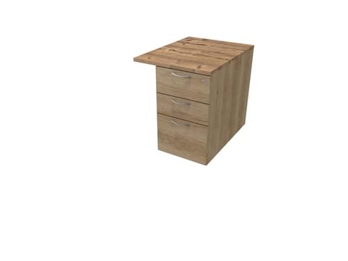 COMFORT 3D DESK HIGH PEDESTAL W600mm x D800 NEBRASKA OAK / TIMBER