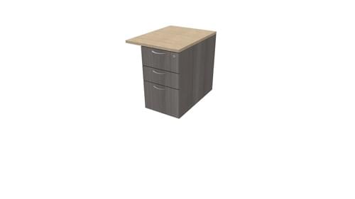 COMFORT 3D DESK HIGH PEDESTAL W600mm x D800 CEDAR / BLEACHED OAK