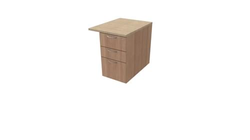 COMFORT 3D DESK HIGH PEDESTAL W600mm x D800 HAVANA / BLEACHED OA