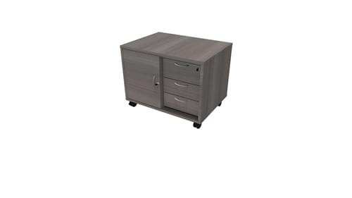 COMFORT MOBILE CONSOLE + 3D PEDESTAL CEDAR / ALUMINIUM