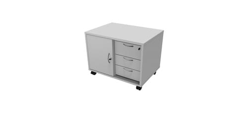 COMFORT MOBILE CONSOLE + 3D PEDESTAL GREY / ALUMINIUM