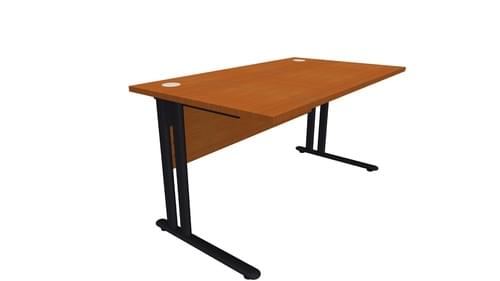 ESSENTIEL, STRAIGHT DESK 1400mm C/LEVER LEG CHERRY / ANTHRACITE