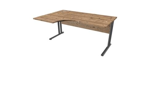 ESSENTIEL, LEFT HAND COMPACT RADIAL1600mm C/LEVER LEG TIMBER / ALUMINIUM