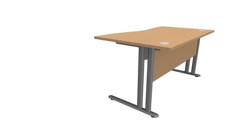ESSENTIEL, RIGHT HAND WAVE 1400mm C/LEVER LEG BEECH /ALUMINIUM