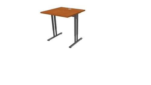 ESSENTIEL, STRAIGHT DESK 800mm D80 ADJUSTABLE I LEG CHERRY / ALUMINIUM