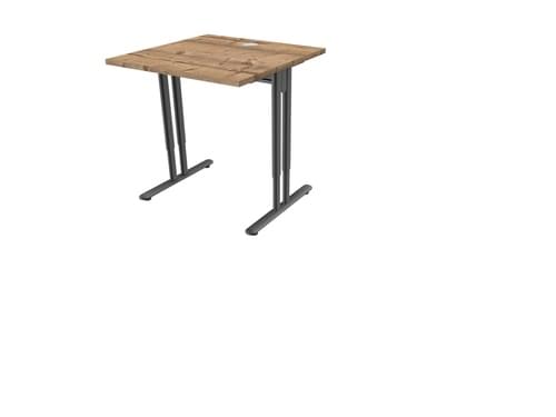 ESSENTIEL, STRAIGHT DESK 800mm D80 ADJUSTABLE I LEG TIMBER / ALUMINIUM