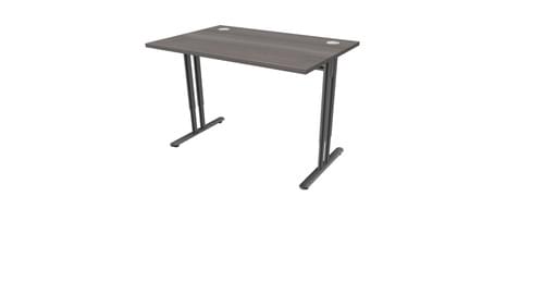 ESSENTIEL, STRAIGHT DESK 1200mm D80 ADJUSTABLE I LEG CEDAR / ALUMINIUM
