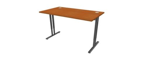 ESSENTIEL, STRAIGHT DESK 1400mm D80 ADJUSTABLE I LEG CHERRY / ALUMINIUM