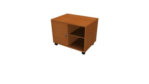 COMFORT MOBILE CONSOLE 1D+1S CHERRY / ALUMINIUM