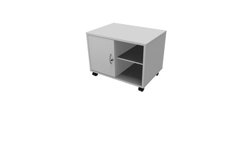 COMFORT MOBILE CONSOLE 1D+1S GREY / ALUMINIUM