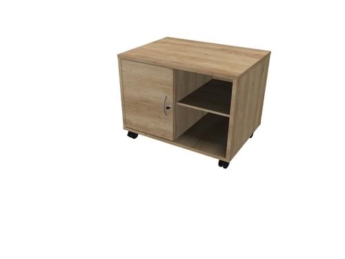 COMFORT MOBILE CONSOLE 1D+1S NEBRASKA OAK / ALUMINIUM