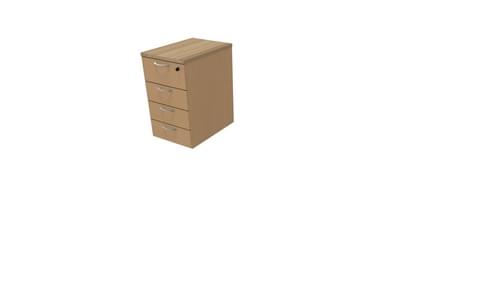COMFORT 4D DESK HIGH PEDESTAL W420mm x D600mm NEBRASKA OAK / BEECH