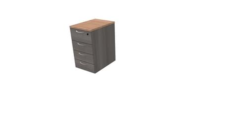 COMFORT 4D DESK HIGH PEDESTAL W420mm x D600mm HAVANA / CEDAR
