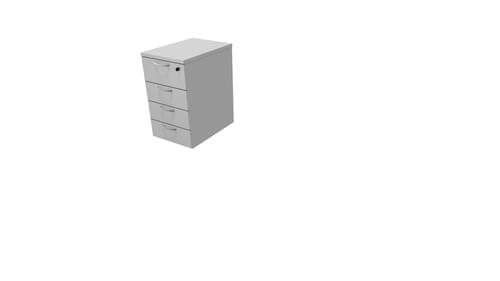 COMFORT 4D DESK HIGH PEDESTAL W420mm x D600mm LIGHT GREY/LIGHT GR.