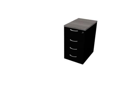 COMFORT 4D DESK HIGH PEDESTAL W420mm x D600mm CEDAR / BLACK