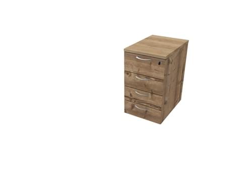 COMFORT 4D DESK HIGH PEDESTAL W420mm x D600mm NEBRASKA OAK / TIMBER