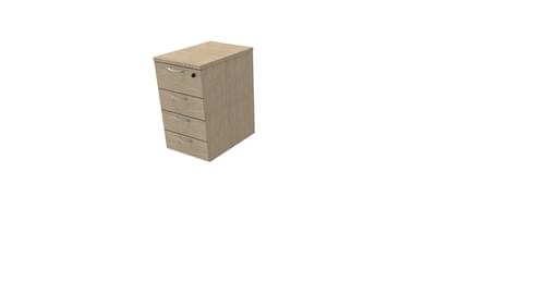 COMFORT 4D DESK HIGH PEDESTAL W420mm x D600mm BLEACH.OAK/BLEAC.OAK
