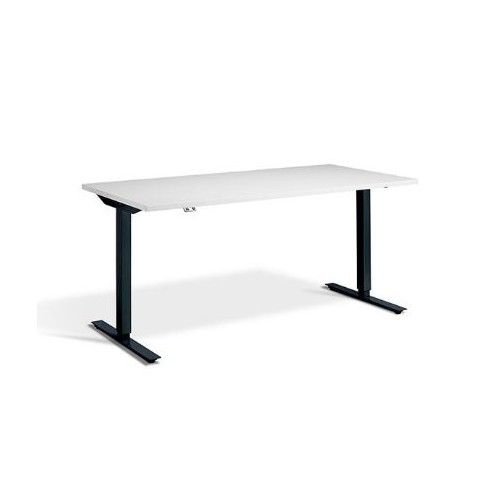 Lavoro Height Adjustable Desk Black Frame - Grey Top 1200 x 700mm