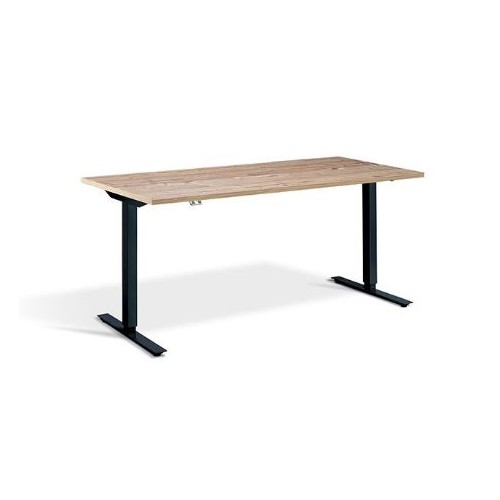 Lavoro Height Adjustable Desk Black Frame - Timber Top 1200 x 700mm