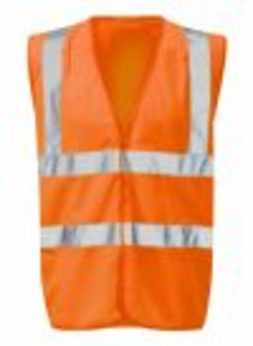 HVW03 H-VIS VEST ORANGE EXTRA LARGE
