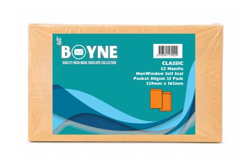 Trimfold Envelopes Boyne C5 229x162mm 80gsm Manilla Pocket Retail Pack (20 x 25's) Self Seal - Sold as Box of 500
