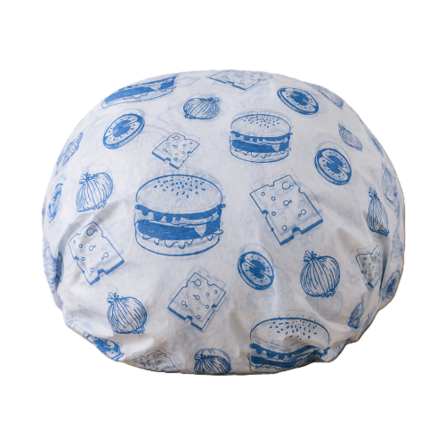 Greaseproof Paper Printed Blue Burger Wraps 250x320mm Pack 1000