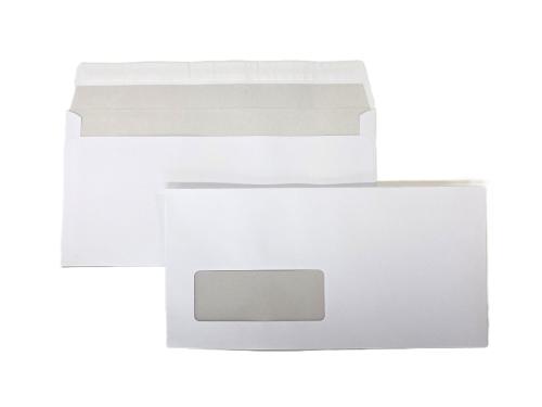 110x220mm White 120gsm Window Grey Opaque Wallet