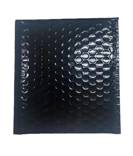 165 x 140 BLACK GLOSS METALLIC P+S BUBBLE BAG